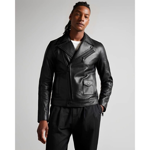 Ted Baker Black Leather Jacket Ted Baker Leather Jacket Mens Mens